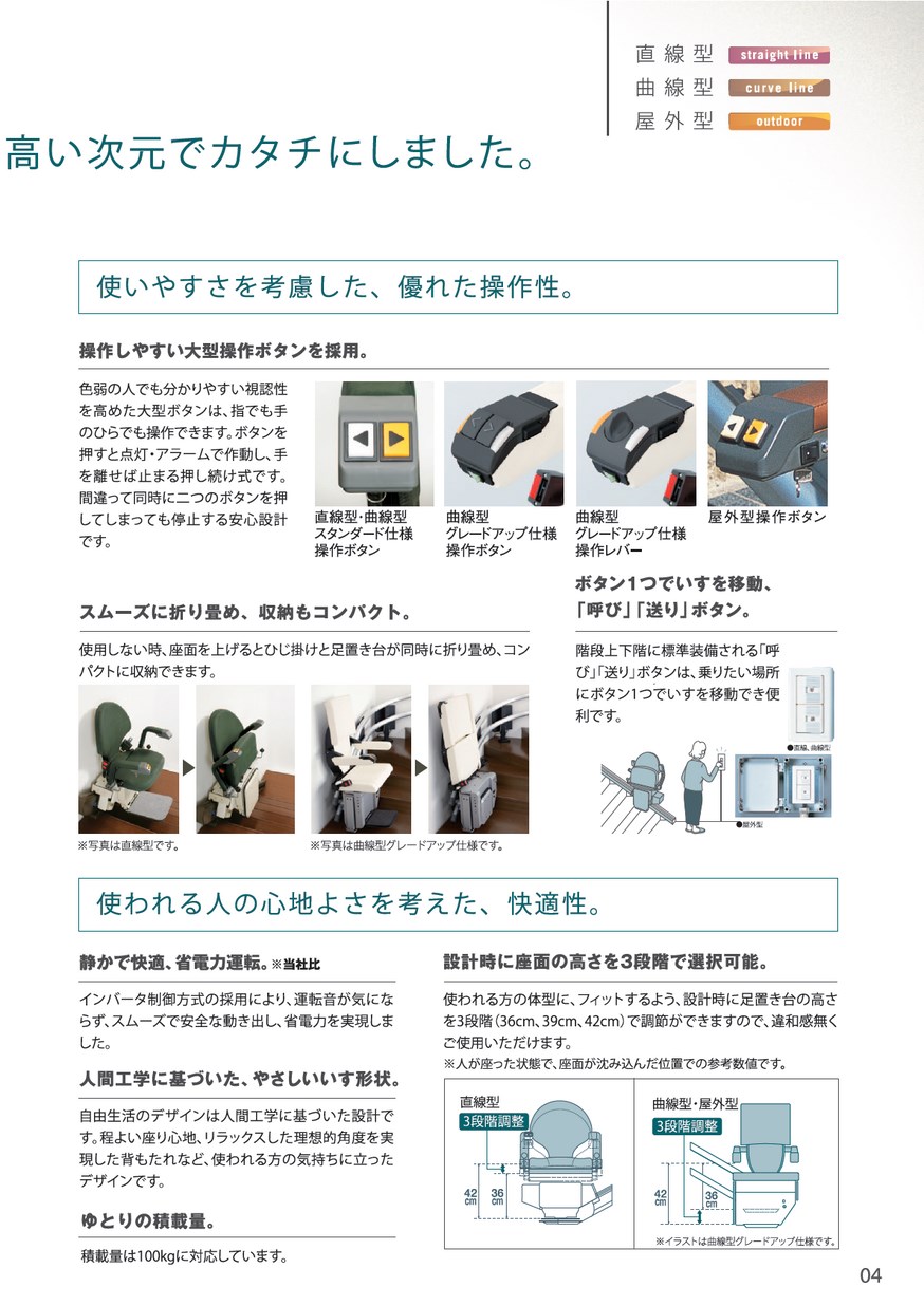 いす式階段昇降機 自由生活 クマリフト